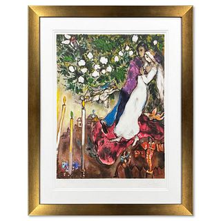 Marc Chagall (1887-1985), "Les Trois Cierges" Framed Limited Edition Lithograph with Certificate of Authenticity.