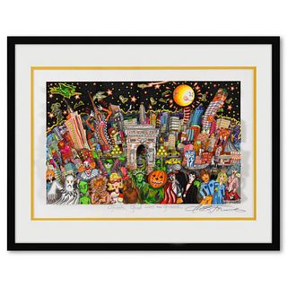 Charles Fazzino, "Ghost, Good Times and Gridlock (Yellow)" Framed 3D Limited Edition Silk Screen, Numbered and Hand Signed with Certificate of Authent