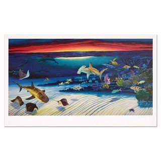 Wyland, "Sea Life Below" Limited Edition Lithograph, Numbered and Hand Signed with Certificate of Authenticity.