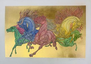 Guillaume Azoulay- 1/1 unique hand colored with hand laid gold leaf