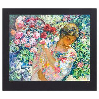 Royo, "Joven Con Costo De Flores" Limited Edition Artist's Proof (23.5" x 28.5"), Numbered and Hand Signed with Letter of Authenticity.