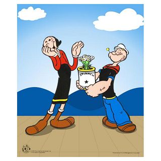 Popeye Spinach Limited Edition Popeye Sericel with Official King Features Syndicate Seal. Includes Certificate of Authenticity.