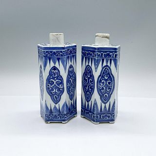 Pair of Chinese Porcelain Blue and White Bottles