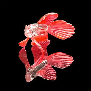Swarovski Crystal Animal Figurine, Siamese Fighting Fish Red