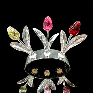 Swarovski Crystal Figurines, Tulips with Display