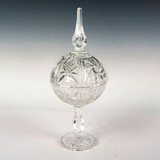 Vintage Crystal Covered Candy Dish