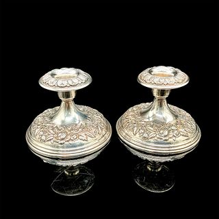 2pc S Kirk & Son Sterling Silver Weighted Candle Holders
