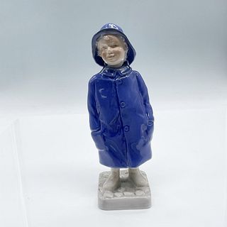 Bing & Grondahl Porcelain Figurine, Boy in Blue Raincoat 2532