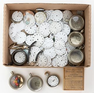 COLLECTION OF ANTIQUE / VINTAGE POCKET WATCH AND OTHER FACES, UNCOUNTED LOT