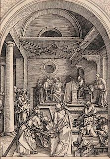 Albrecht Dürer (German, 1471-1528)      Christ Among the Doctors