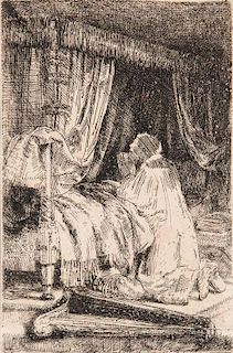 Rembrandt van Rijn (Dutch, 1606-1669)      David at Prayer