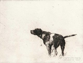 Frank Weston Benson (American, 1862-1951)      Pointer Dog