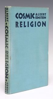 "COSMIC RELIGION" ALBERT EINSTEIN, 1ST EDITION, 1931