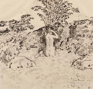 Childe Hassam (American, 1859-1935)      The Wild Cherry Tree