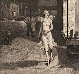 Martin Lewis (American, 1881-1962)      Night in New York
