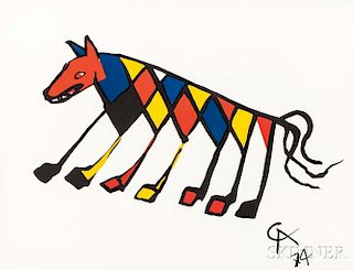 Alexander Calder (American, 1898-1976)      Five Plates from the Suite Flying Colors  :   Beastie ,  Skybird ,  Friendship , 