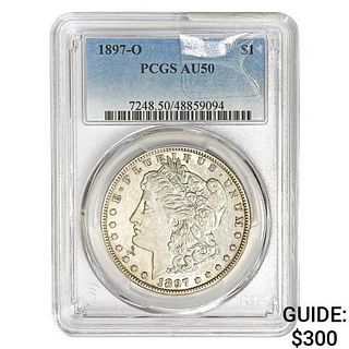 1897-O Morgan Silver Dollar PCGS AU50