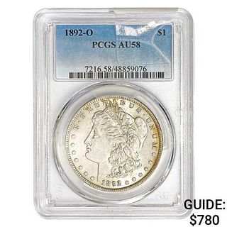 1892-O Morgan Silver Dollar PCGS AU58