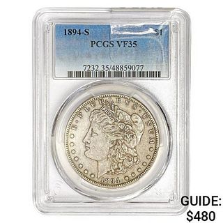 1894-S Morgan Silver Dollar PCGS VF35