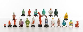 Chinese Snuff Bottle and Coral Carving Assortment