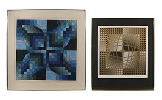 Victor Vasarely (Hungarian / French, 1906-1997) Op Art Lithographs