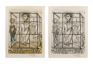 Bernard Buffet (French, 1928-1999) 'Don Quixote en Cage' Lithographs