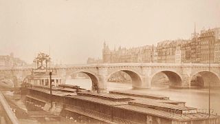 Bisson Frères (French, fl. 1852-1863)      View of Le Pont Neuf and Île de la Cité from Le Quai du Louvre