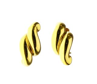 Carlo Weingrill 18k Yellow Gold Pierced Earrings