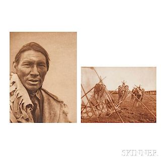 Edward Sheriff Curtis (American, 1868-1952) Group of Seven Photogravures from Volume 18 and One from Volume 19 from The North