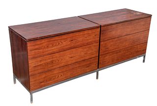 Attributed to Florence Knoll Rosewood Double Chest of Drawers
