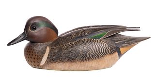 William L Schultz (American, 1923-2009) Carved Wood Duck Decoy