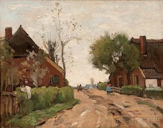 Théophile de Bock (Dutch, 1851-1904)      On the Village Road