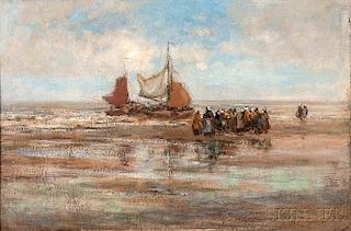 Tamine Tadama Groenveld (Dutch, 1871-1938)      Fisherwomen at Low Tide