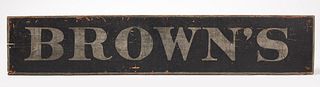 Brown's Trade Sign