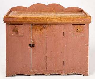 Salmon Painted Dry Sink
