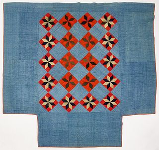 Early Blue and Red Quilt