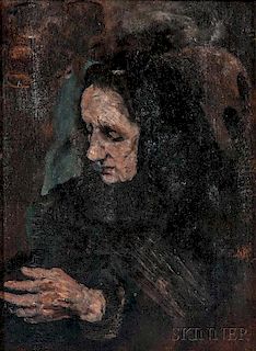 Théodule Ribot (French, 1823-1891)      Study for a Portrait of the Artist's Sister