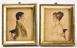 Fine Early Pair of Miniature Portraits