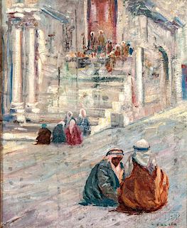Caleb Arnold Slade (American, 1882-1961)      Orientalist Street Scene