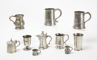 Mixed Group of Antique Pewter