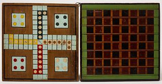 *Two Gameboards - Checkers and Parcheesi