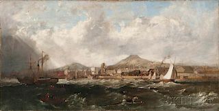 British School, 19th Century      Ships at the Scottish Port of Leith