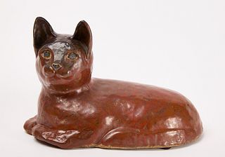 Glazed Stoneware Cat