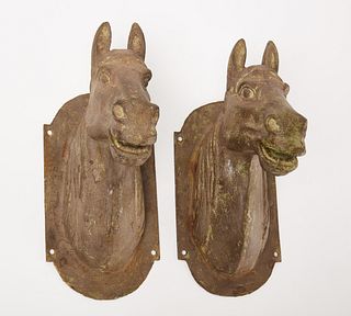 Pair of Iron Horse Heads