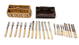 Two Miniature Cutlery Boxes