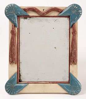 Mirror with Carved and Painted Frame