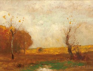 Bruce Crane (American, 1857-1937)      Autumn Landscape