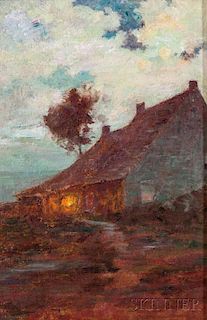 Walter Clark (American, 1848-1917)      A Light in the Window, Greenwich, Connecticut