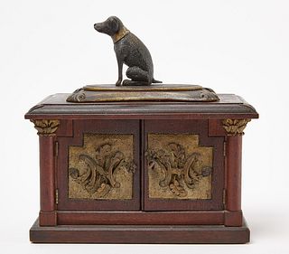 Carved Box With Dog