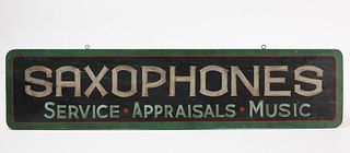Saxophones Service Trade Sign